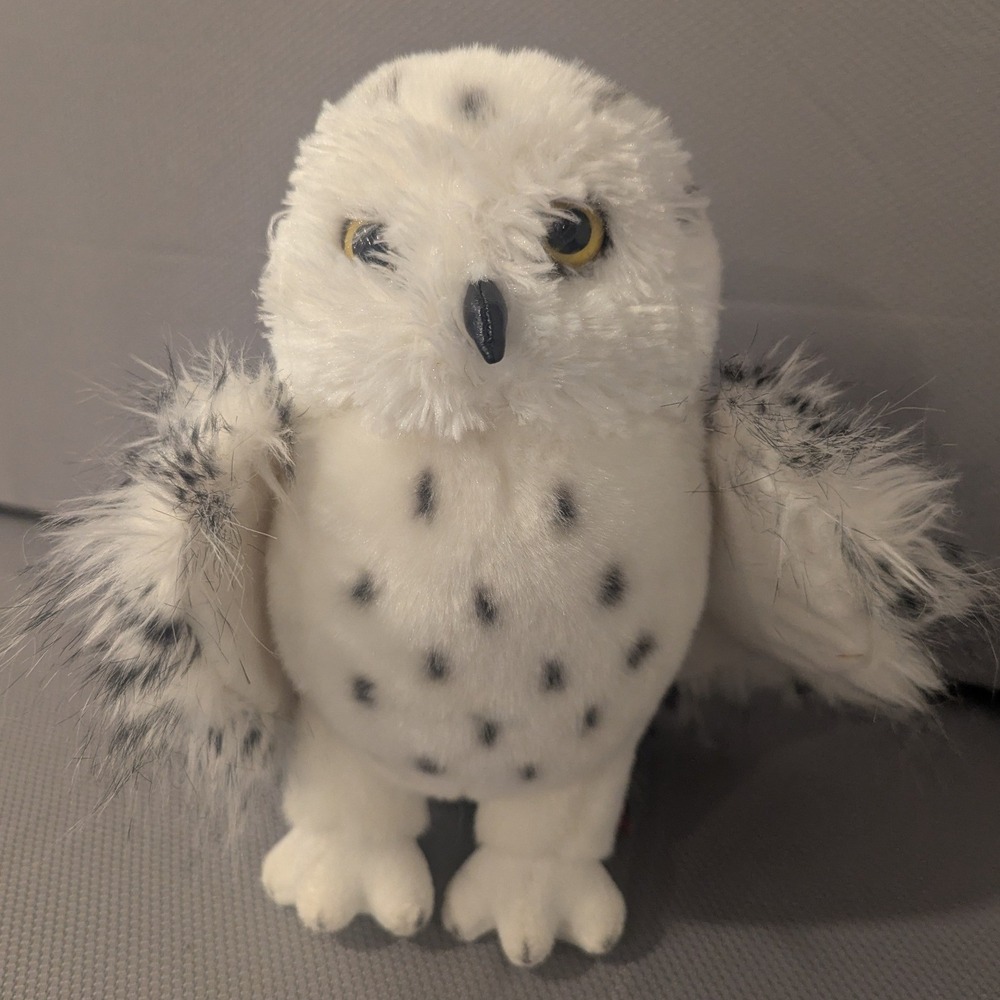 Douglas Wizard Snowy Owl Plush Stuffed Animal White Black Speckled 8 inch Toy